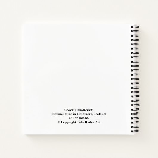 IJslands landschap door Pola.B.Alex Notitieboek (Achterkant)