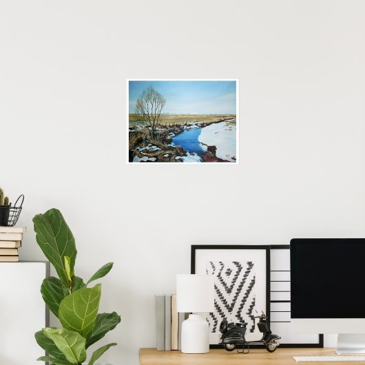 IJslands landschap door Pola.B.Alex Poster (Thuiskantoor)