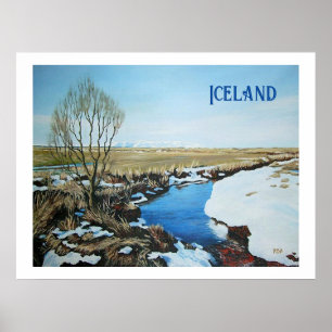 IJslands landschap door Pola.B.Alex-Poster Poster