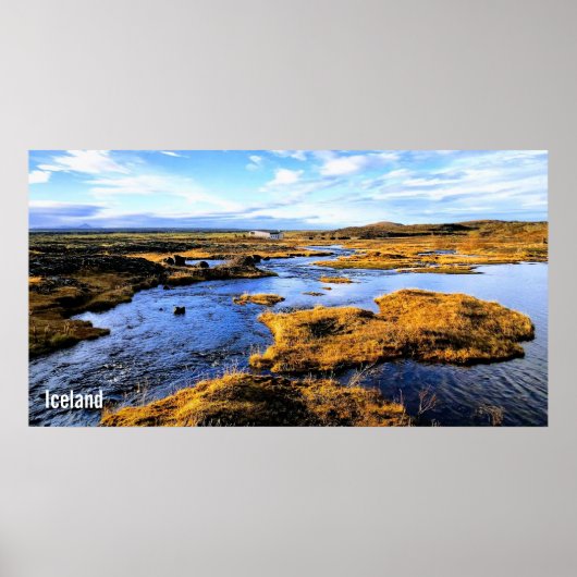 IJslands landschap Poster (Voorkant)