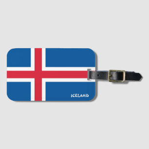 IJslands nationaal vlaggenpatriottisch Bagagelabel