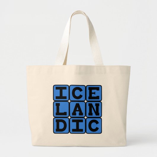 IJslands, Nationaliteit Grote Tote Bag (Voorkant)
