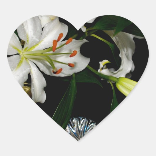 IJslands ontwerp - Collectie met messing en blauw Hart Sticker (Voorkant)