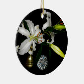 IJslands ontwerp - Collectie met messing en blauw Keramisch Ornament (Rechts)