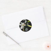 IJslands ontwerp - Collectie met messing en blauw Ronde Sticker (Envelop)