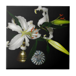 IJslands ontwerp - Collectie met messing en blauw Tegeltje