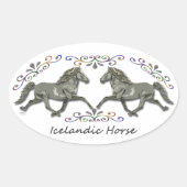 IJslands Ovale Sticker (Voorkant)