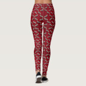 IJslands paard Astra in het rood Leggings (Achterkant)