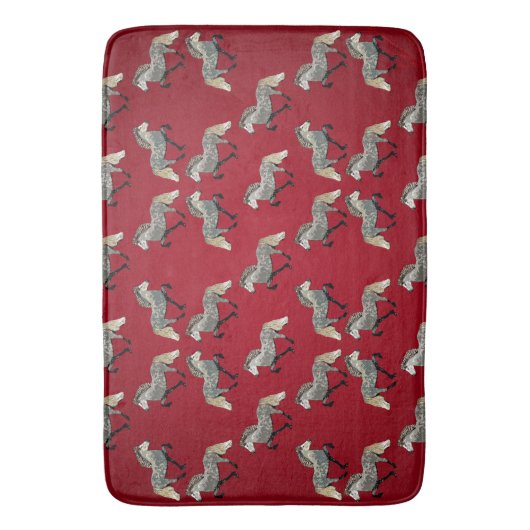 IJslands Paard Astrid in het rood Badmat (Voorkant Verticaal)