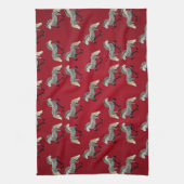 IJslands Paard Astrid in het rood Theedoek (Verticaal)