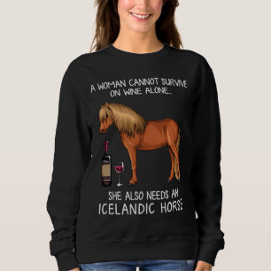 IJslands Paard en Wijn Paard gemonteerd Trui