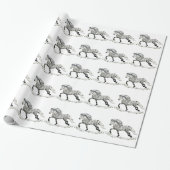 IJslands Paard Gra Cadeaupapier (Uitgerold)