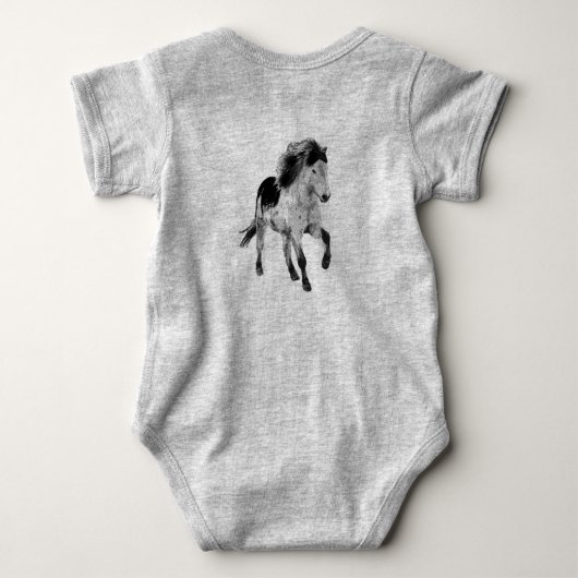 IJslands paard in beweging Romper (Achterkant)