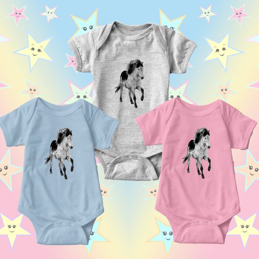 IJslands paard in beweging Romper