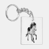 IJslands paard in beweging Sleutelhanger (Voorkant Links)