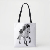 IJslands paard in beweging Tote Bag (Voorkant)