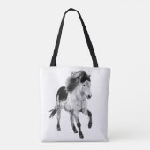 IJslands paard in beweging Tote Bag (Achterkant)