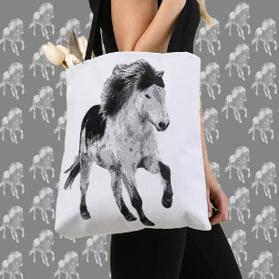 IJslands paard in beweging Tote Bag