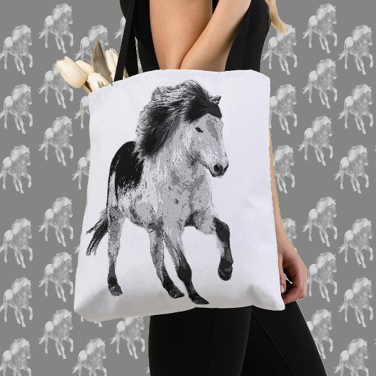 IJslands paard in beweging Tote Bag
