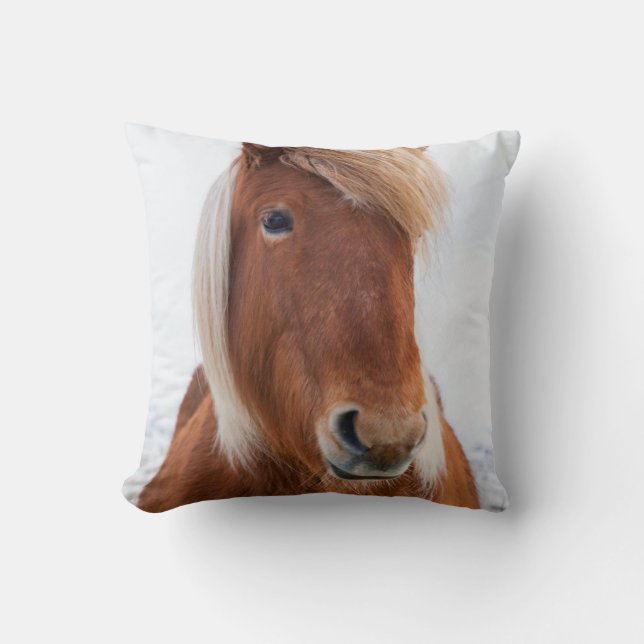 IJslands paard in de winter Kussen (Voorkant)
