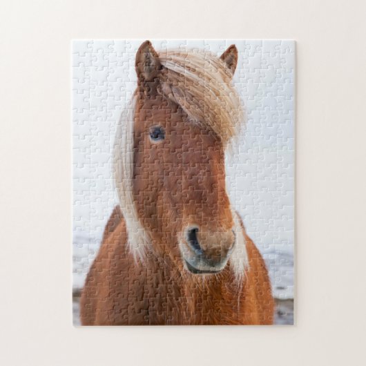 IJslands paard in de winter Legpuzzel (Verticaal)