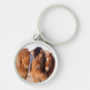 IJslands paard in de winter Sleutelhanger