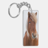 IJslands paard in de winter Sleutelhanger (Voorkant Links)