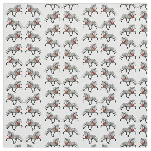 IJslands Paard Kerst Stof (Swatch)