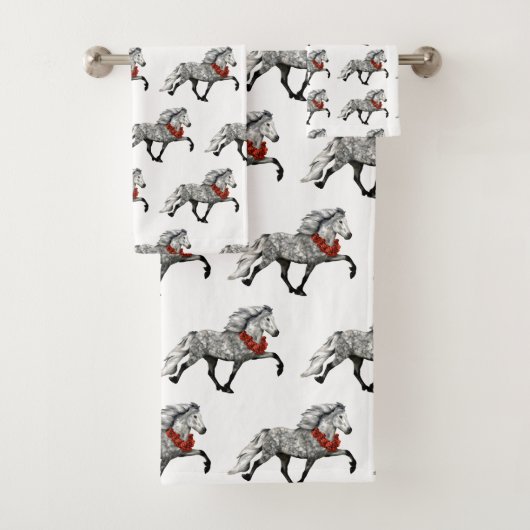 IJslands Paard Kerstmis Bad Handdoek (Insitu)