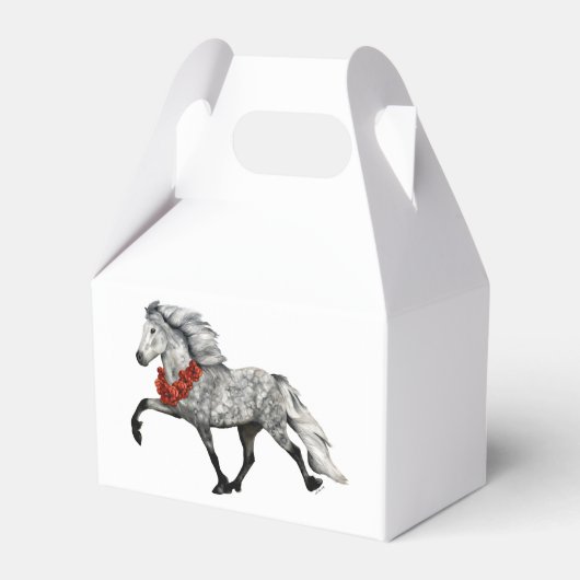 IJslands Paard Kerstmis Bedankdoosjes (Voorkant Zijde)