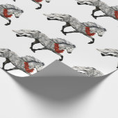 IJslands Paard Kerstmis Cadeaupapier (Hoek)