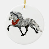 IJslands Paard Kerstmis Keramisch Ornament (Voorkant)