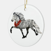 IJslands Paard Kerstmis Keramisch Ornament (Links)