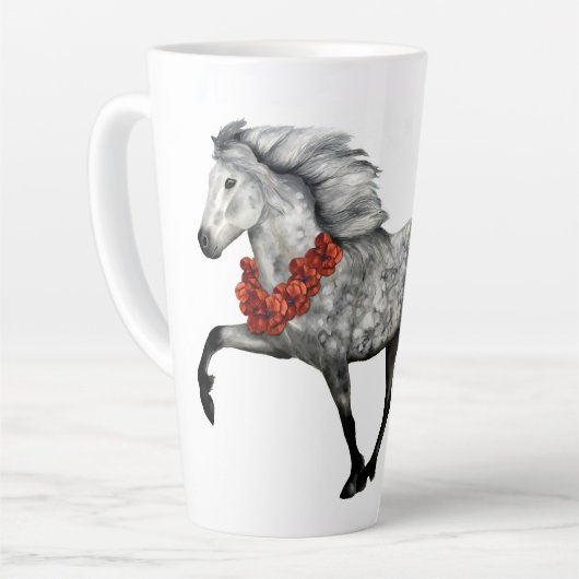 IJslands Paard Kerstmis Latte Mok (Linkerhoek)
