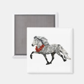 IJslands Paard Kerstmis Magneet (Voorkant / Achterkant)