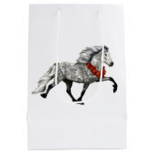 IJslands Paard Kerstmis Medium Cadeauzakje (Achterkant)