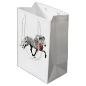 IJslands Paard Kerstmis Medium Cadeauzakje (Achterkant Gekanteld)