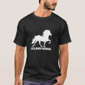 IJslands paard Lange mouw T Shirt (Voorkant)