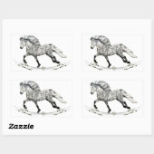 IJslands paard merrie Grá Rechthoekige Sticker (Vel)