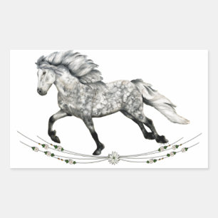 IJslands paard merrie Grá Rechthoekige Sticker