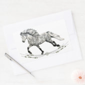 IJslands paard merrie Grá Rechthoekige Sticker (Envelop)