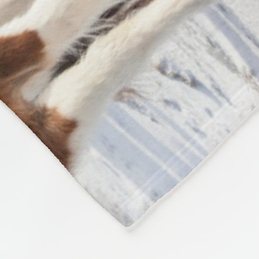 IJslands paard met typische winterkat Fleece Deken (Hoek)