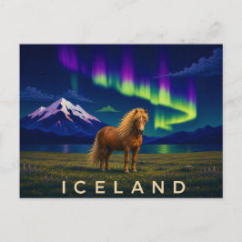 IJslands Paard onder het Noorderlicht | Iconic IJs Briefkaart