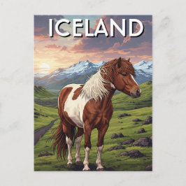 IJslands paard op IJsland Briefkaart