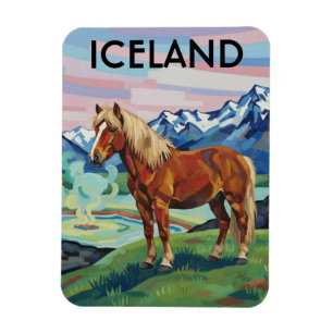 IJslands Paard op Reis door IJsland Magneet