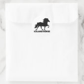 IJslands paard Ronde Sticker (Tas)