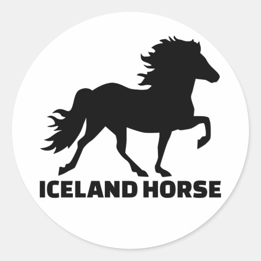 IJslands paard Ronde Sticker (Voorkant)