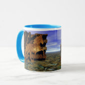 IJslands Paard Set in steen Mok (Voorkant links)