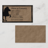 IJslands paard silhouet persoonlijk profiel Visitekaartje (Voorkant / Achterkant)