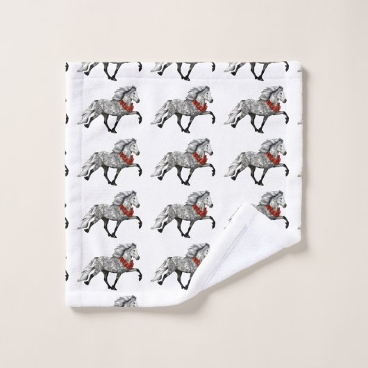IJslands paardenkerst Bad Handdoek (Wasdoekje)